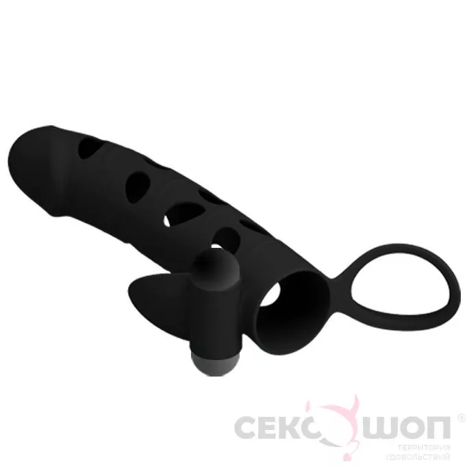 НАСАДКА С ПОДХВАТОМ МОШОНКИ PENIS SLEEVE WITH BALL STRAP. Вид 2.