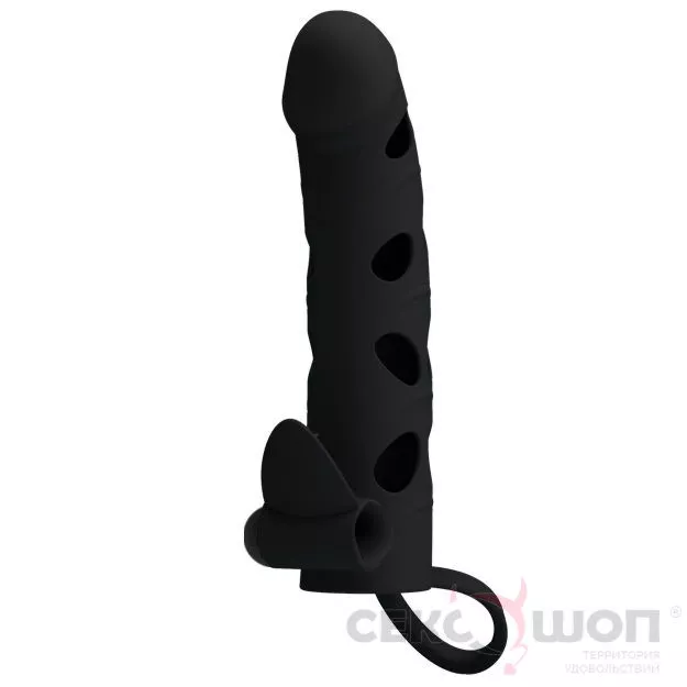 НАСАДКА С ПОДХВАТОМ МОШОНКИ PENIS SLEEVE WITH BALL STRAP. Вид 3.