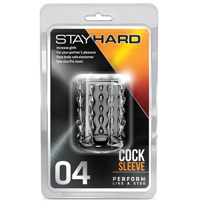 ПРОЗРАЧНАЯ НАСАДКА С БОРОЗДКАМИ STAY HARD COCK SLEEVE 04 CLEAR. Вид 3.