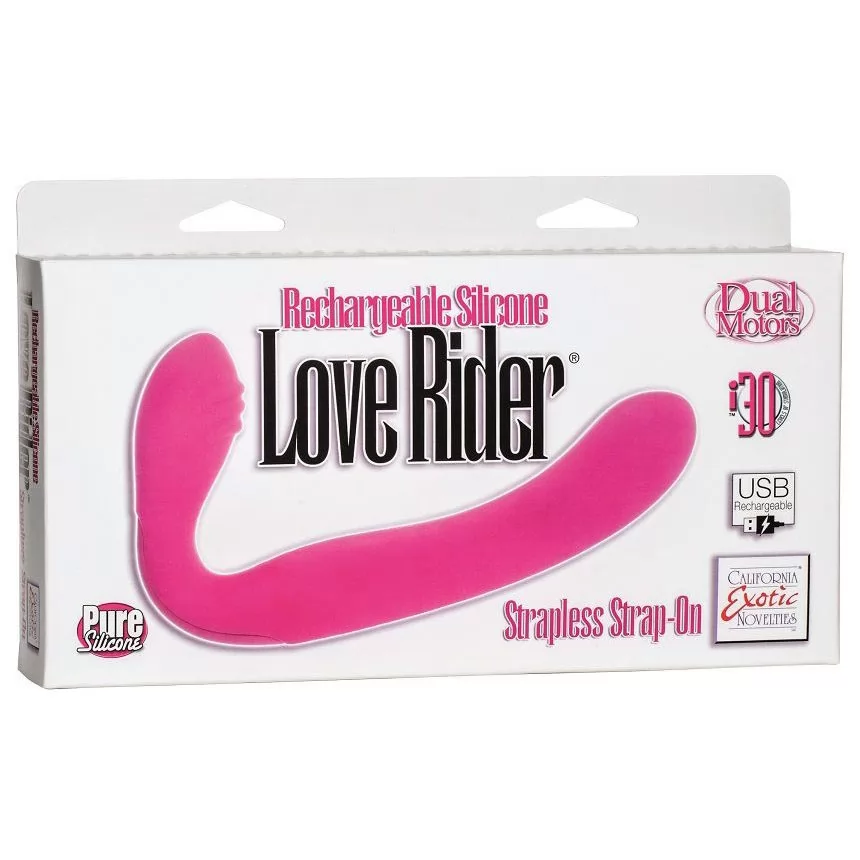 СТРАПОН С ВИБРАЦИЕЙ RECHARGEABLE SILICONE LOVE RIDER STRAPLESS. Вид 3.