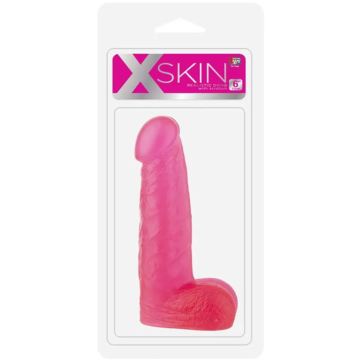 РОЗОВЫЙ ФАЛЛОИМИТАТОР XSKIN 6 PVC DONG. Вид 2.