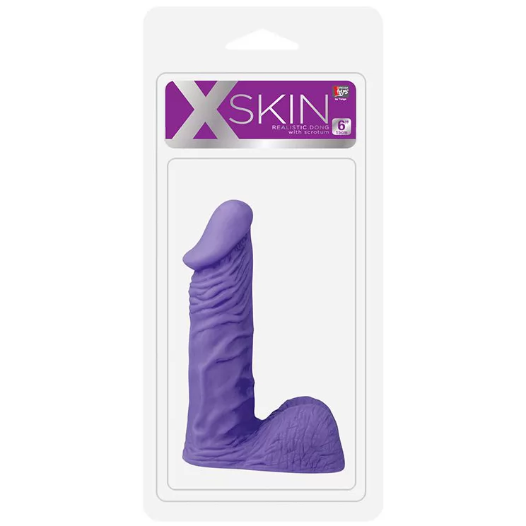 ФИОЛЕТОВЫЙ СТИМУЛЯТОР ФАЛЛОС XSKIN 6 PVC DONG. Вид 2.