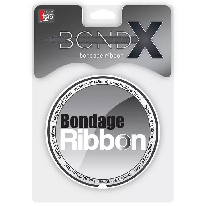 БЕЛАЯ ЛЕНТА ДЛЯ СВЯЗЫВАНИЯ BONDX BONDAGE RIBBON (18 М). Вид 2.