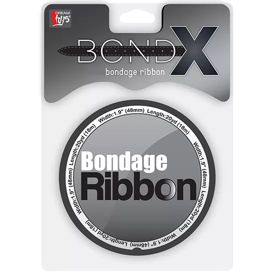 ЧЁРНАЯ ЛЕНТА ДЛЯ СВЯЗЫВАНИЯ BONDX BONDAGE RIBBON (18 М). Вид 2.