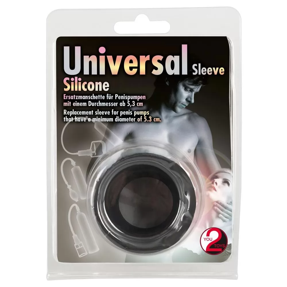 ЧЁРНАЯ МАНЖЕТА ДЛЯ ВАКУУМНОЙ ПОМПЫ UNIVERSAL SLEEVE SILICONE. Вид 3.