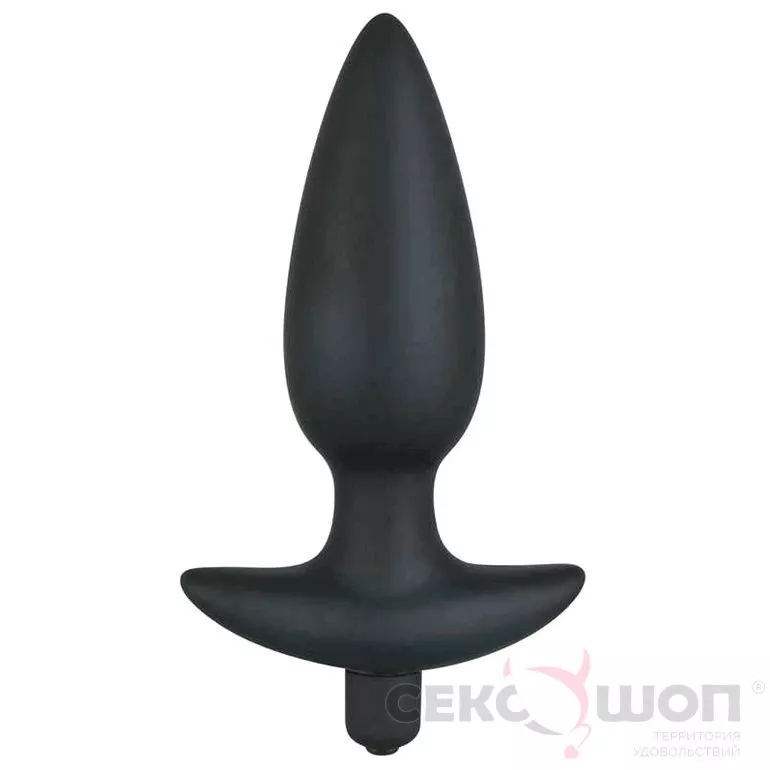 АНАЛЬНАЯ ПРОБКА С ВИБРАЦИЕЙ BLACK VELVETS VIBRATING PLUG LARGE. Вид 1.