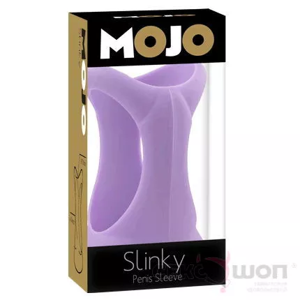 НЕОБЫЧНАЯ ОТКРЫТАЯ НАСАДКА НА ЧЛЕН MOJO SLINKY (ФИОЛЕТОВАЯ). Вид 2.