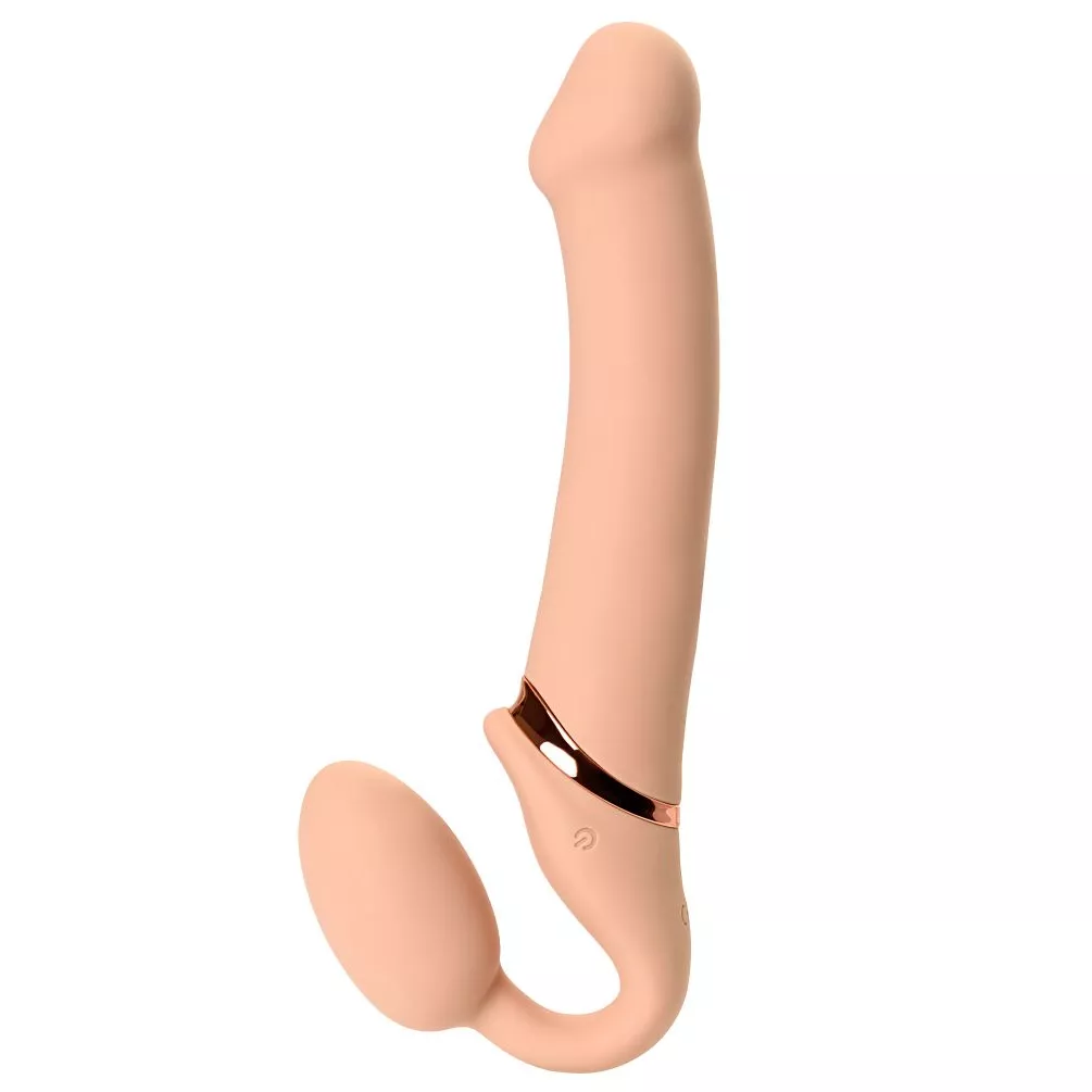 ТЕЛЕСНЫЙ БЕЗРЕМНЕВОЙ ВИБРОСТРАПОН VIBRATING BENDABLE STRAP-ON SIZE L. Вид 3.