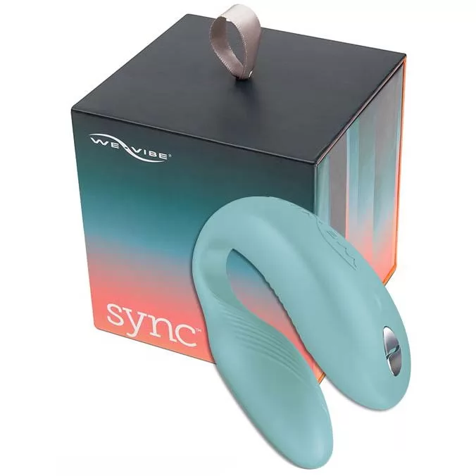 ГОЛУБОЙ ВИБРОМАССАЖЕР ДЛЯ ПАР WE-VIBE SYNC AQUA. Вид 6.