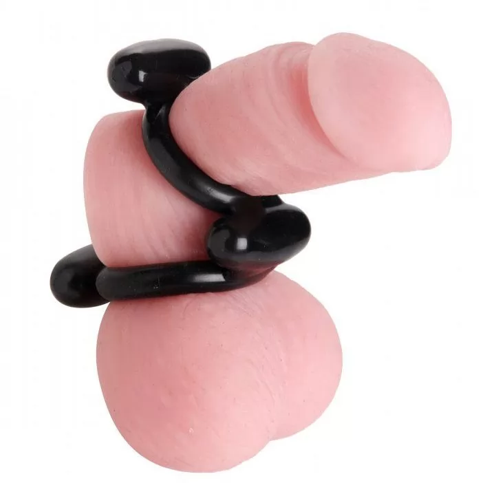 ДВОЙНОЕ ЭРЕКЦИОННОЕ КОЛЬЦО DUAL STRETCH TO FIT COCK AND BALL RING. Вид 2.